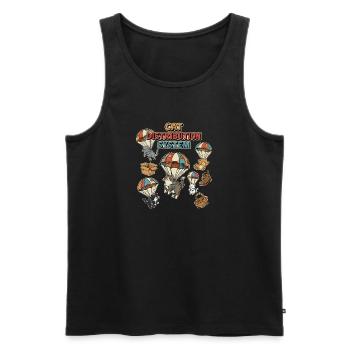 Cat Distribution System - Men's Premium Organic Tank Top - black - Front - AI Model Male 178 light (178cm)