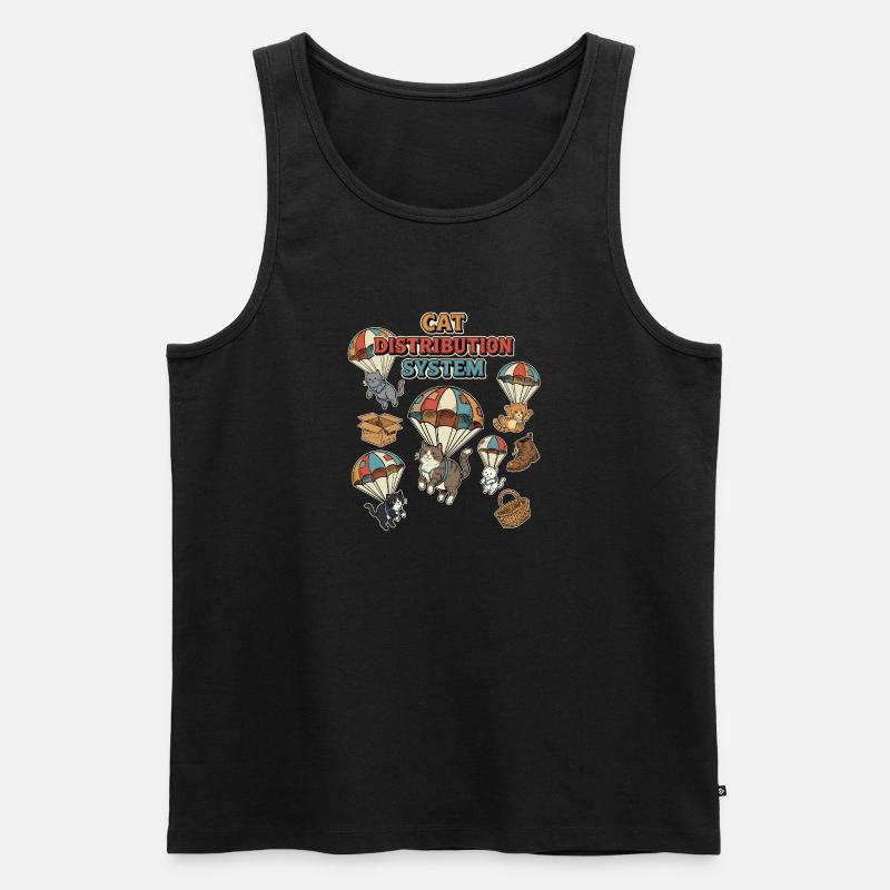 Katzenverteilungssystem - Männer Premium Bio Tank Top - Schwarz