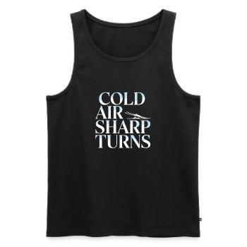  Cold Air Sharp Turns Ski Spruch für Skifahrer und - Männer Premium Bio Tank Top - Schwarz - Vorne - AI Model Male 178 light (178cm)
