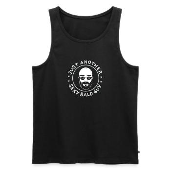 Just Another Sexy Bald Guy Funny Shaved Head Art - Männer Premium Bio Tank Top - Schwarz - Vorne - Michal (187cm)