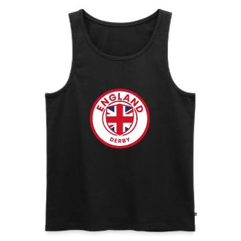 England Derby Shield-Wappen - Männer Premium Bio Tank Top - Schwarz - Vorne - AI Model Male 178 light (178cm)