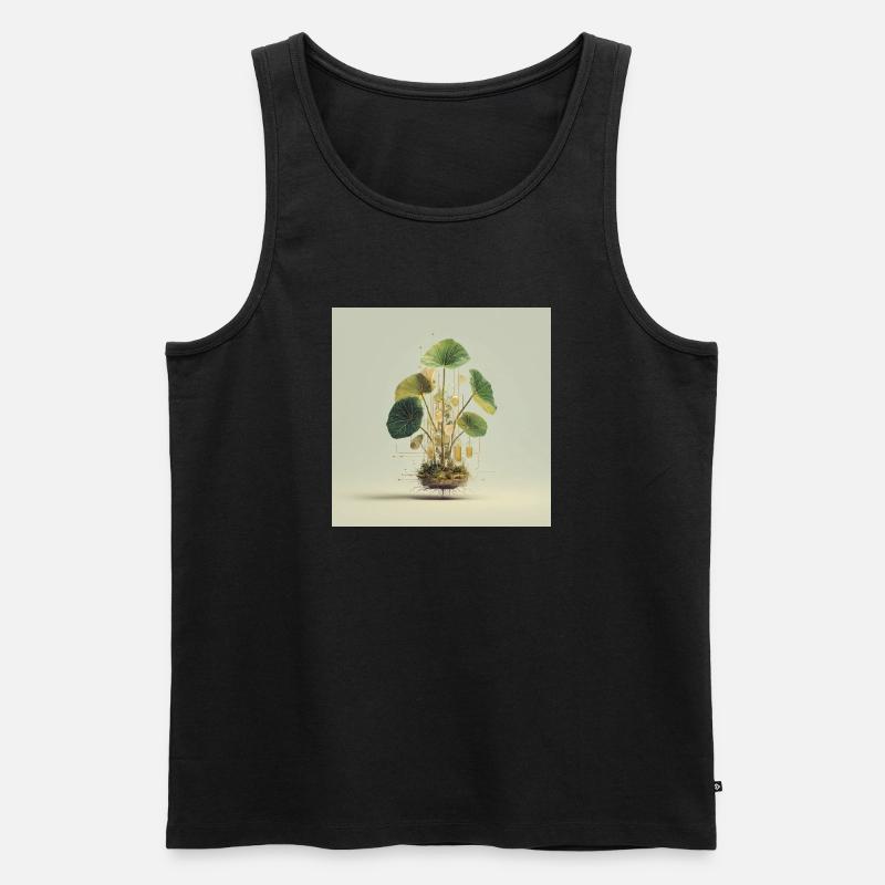 TechnoPflanze: Goldene Knoten - Männer Premium Bio Tank Top - Schwarz