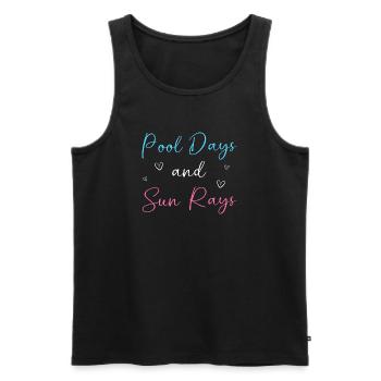 Pool Party - Männer Premium Bio Tank Top - Schwarz - Vorne - AI Model Male 178 light (178cm)