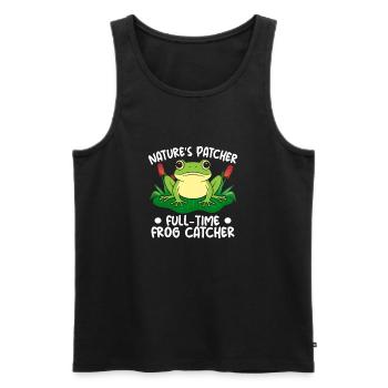 Frog Catcher Nature ́s Patcher Full-Time Catcher - Men's Premium Organic Tank Top - black - Front - Michal (187cm)