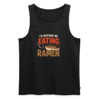 Ramen Bar Real Ramen Tonkotsu Broth - Men's Premium Organic Tank Top - black - Front - AI Model Male 178 light (178cm)