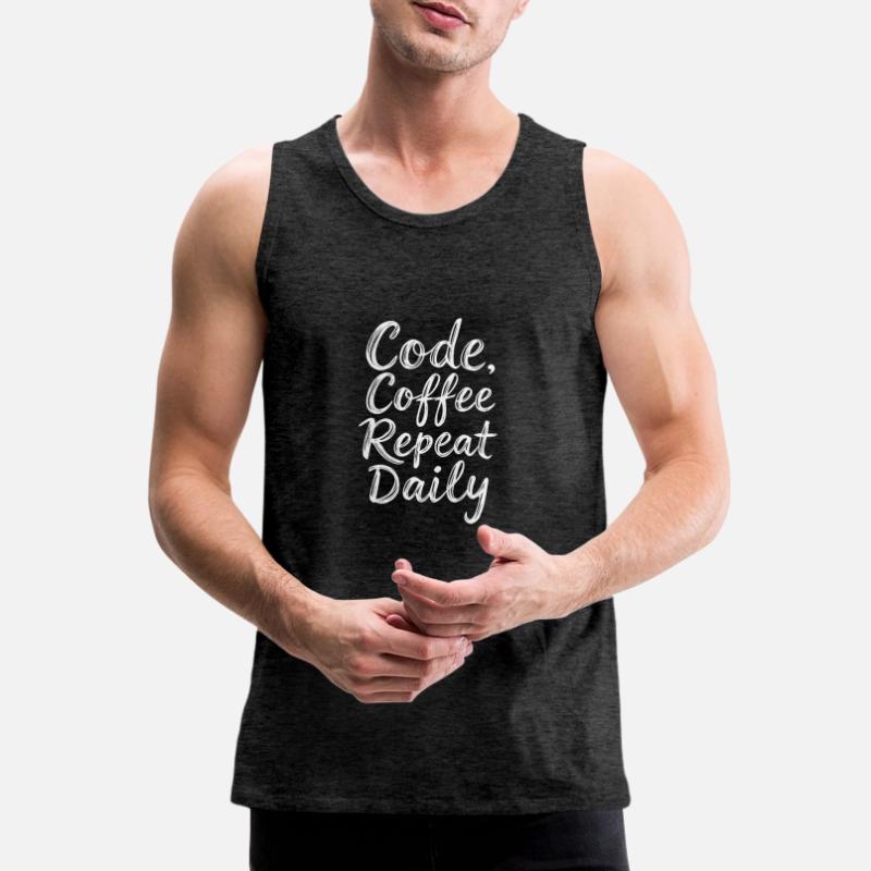 Code Schlaf Debug Wiederholungsprogramm Shirt Männer Premium Bio Tank Top