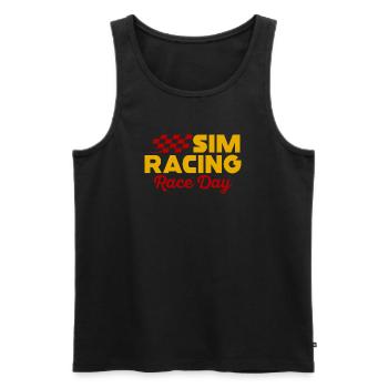 Sim Racing Renntag - Männer Premium Bio Tank Top - Schwarz - Vorne - AI Model Male 178 light (178cm)