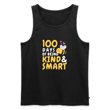 100 Tage Bienen-freundlich und klug - Männer Premium Bio Tank Top - Schwarz - Vorne - AI Model Male 178 light (178cm)