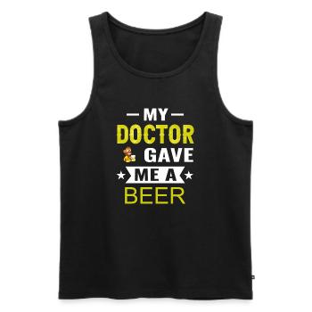 Doktor Bier - Männer Premium Bio Tank Top - Schwarz - Vorne - AI Model Male 178 light (178cm)