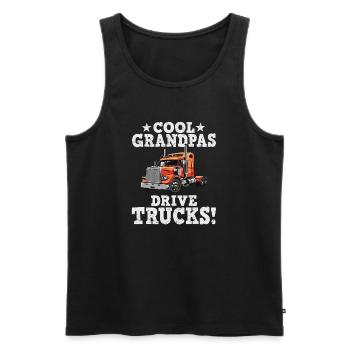 Großvater Trucker Motiv - Männer Premium Bio Tank Top - Schwarz - Vorne - AI Model Male 178 light (178cm)