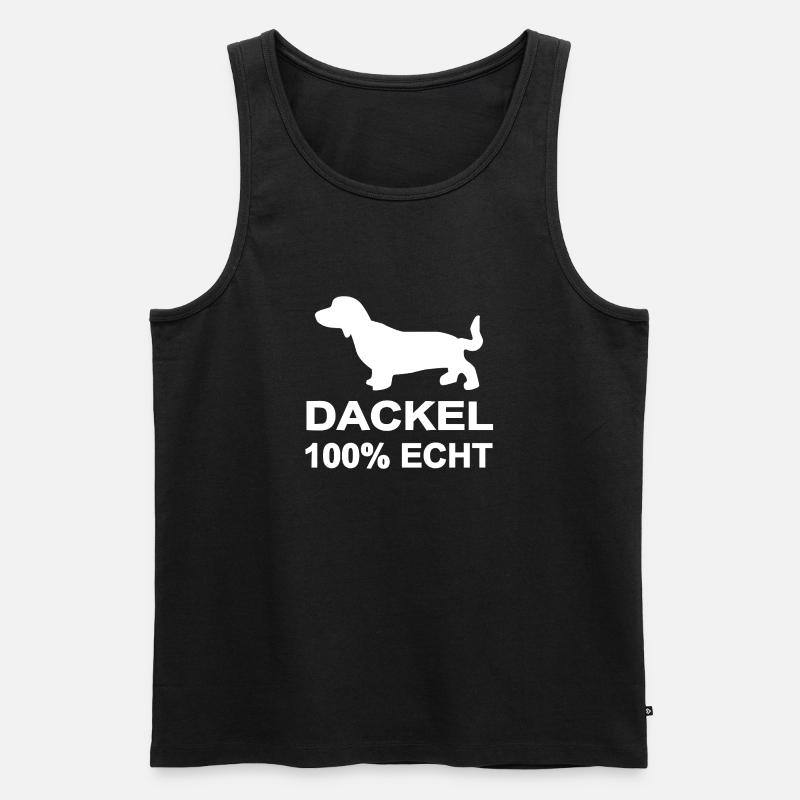 Dackel - Männer Premium Bio Tank Top - Schwarz