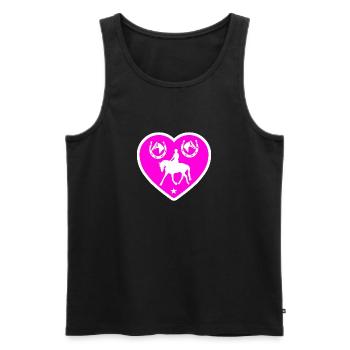 Pferde - Männer Premium Bio Tank Top - Schwarz - Vorne - Michal (187cm)