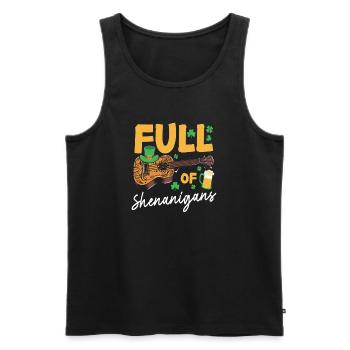 Hawaiian Ukulele Uke St Patricks - Männer Premium Bio Tank Top - Schwarz - Vorne - Michal (187cm)