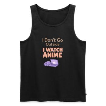 Anime-hausmensch Kuscheliger Weeb - Männer Premium Bio Tank Top - Schwarz - Vorne - Michal (187cm)
