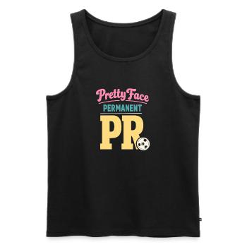 Anime Strong Girl Taking The Force In - Men's Premium Organic Tank Top - black - Front - Michal (187cm)