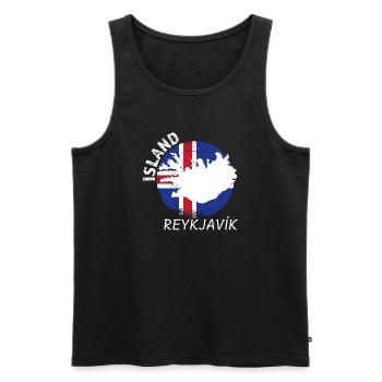 Reykjavik - Débardeur bio Premium Homme - noir - Devant - AI Model Male 178 light (178cm)
