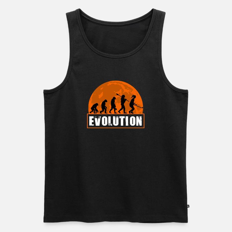 Feldhockey Evolution Spielerin Hockey Mädchen - Männer Premium Bio Tank Top - Schwarz