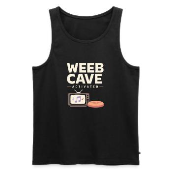 Anime-hausmensch Kuscheliger Weeb - Männer Premium Bio Tank Top - Schwarz - Vorne - Michal (187cm)