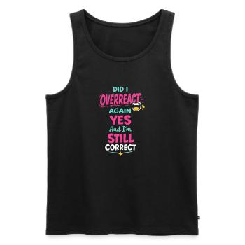 Anime-fangirl Schreit Anime-reaktion - Männer Premium Bio Tank Top - Schwarz - Vorne - AI Model Male 178 light (178cm)