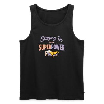 Anime-hausmensch Kuscheliger Weeb - Männer Premium Bio Tank Top - Schwarz - Vorne - Michal (187cm)