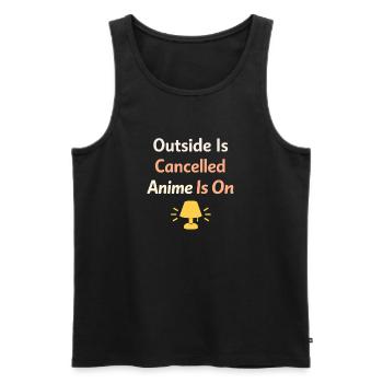 Anime-hausmensch Kuscheliger Weeb - Männer Premium Bio Tank Top - Schwarz - Vorne - Michal (187cm)