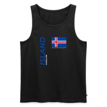 húsavík - Débardeur bio Premium Homme - noir - Devant - Michal (187cm)