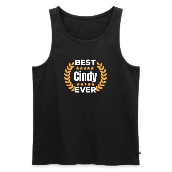 Best Cindy Ever Legend Name Gift - Men's Premium Organic Tank Top - black - Front - AI Model Male 178 light (178cm)