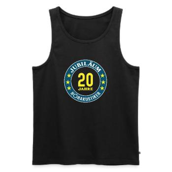 Hearing aid acoustician anniversary 20 years 20th anniversary - Men's Premium Organic Tank Top - black - Front - AI Model Male 178 light (178cm)