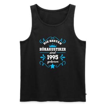 Hearing Aid Acoustician Birthday Born 1995 Colleagues Born - Men's Premium Organic Tank Top - black - Front - AI Model Male 178 light (178cm)