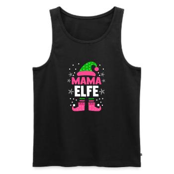 Weihnachten Familie Mutter Mama Elfe - Männer Premium Bio Tank Top - Schwarz - Vorne - AI Model Male 178 light (178cm)