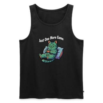 Only one more game of cat - Men's Premium Organic Tank Top - black - Front - Michal (187cm)