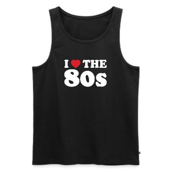 I Love The 80s Rétro - Débardeur bio Premium Homme - noir - Devant - Michal (187cm)