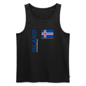 Vatnajökull - Débardeur bio Premium Homme - noir - Devant - Michal (187cm)