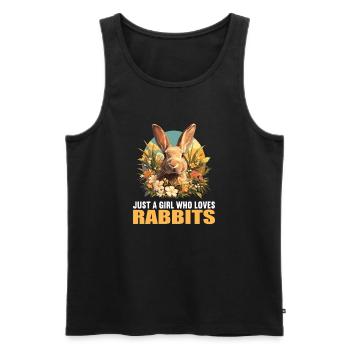 Hasen Hase - Männer Premium Bio Tank Top - Schwarz - Vorne - Michal (187cm)