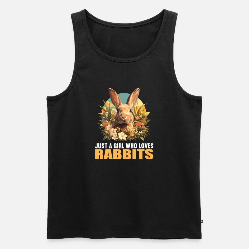 Hasen Hase - Männer Premium Bio Tank Top - Schwarz