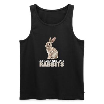 Lapin Lapin - Débardeur bio Premium Homme - noir - Devant - Michal (187cm)