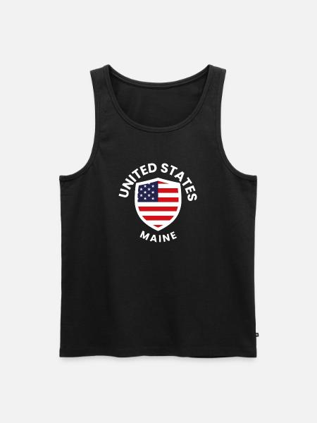 American-themed Flag Shield - Men's Premium Organic Tank Top - black