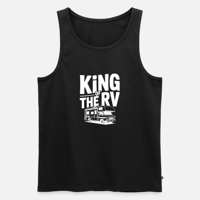 König der Wohnmobile - Männer Premium Bio Tank Top - Schwarz