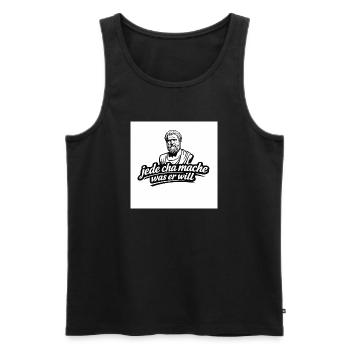Jede Cha Mache Was Er Will - Männer Premium Bio Tank Top - Schwarz - Vorne - AI Model Male 178 light (178cm)