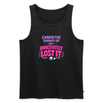 Anime-fangirl Schreit Anime-reaktion - Männer Premium Bio Tank Top - Schwarz - Vorne - AI Model Male 178 light (178cm)