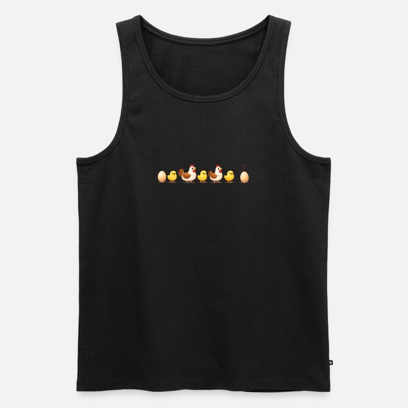 Evolution egg chick hen darwin - Men's Premium Organic Tank Top - black