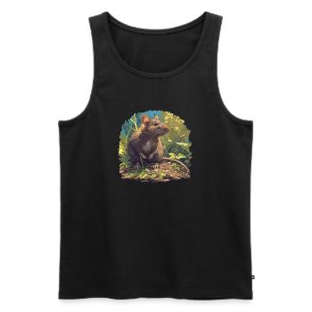 Rat Rat - Débardeur bio Premium Homme - noir - Devant - Michal (187cm)