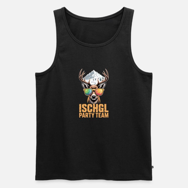 Ischgl Party Team Après Ski - Männer Premium Bio Tank Top - Schwarz