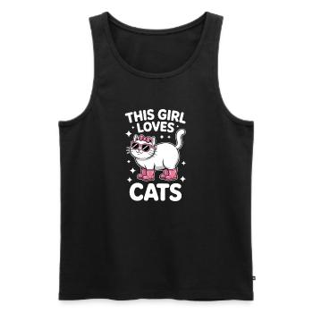 Katzen Spruch Lustiges Katzen Geschenk - Männer Premium Bio Tank Top - Schwarz - Vorne - AI Model Male 178 light (178cm)