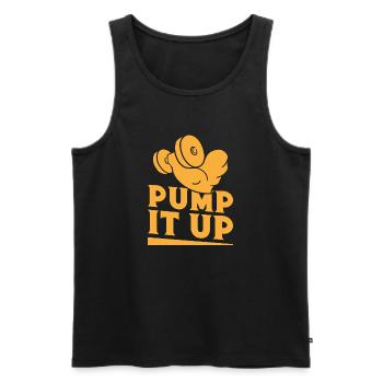 Fitness Fanatics Pump It Up Calisthenics Gym - Männer Premium Bio Tank Top - Schwarz - Vorne - AI Model Male 178 light (178cm)