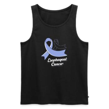 Cancer de l’œsophage Survivant du cancer de la chimiothérapie - Débardeur bio Premium Homme - noir - Devant - AI Model Male 178 light (178cm)