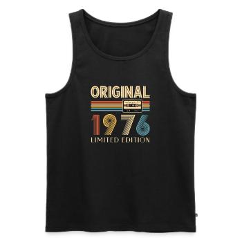 50th Birthday 50th Anniversary Original 1976 - Men's Premium Organic Tank Top - black - Front - Michal (187cm)