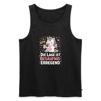 The location is drunken booze party beer - Men's Premium Organic Tank Top - black - Front - AI Model Male 178 light (178cm)