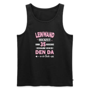 35 Jahre Beziehung Jahrestag Hochzeitstag - Männer Premium Bio Tank Top - Schwarz - Vorne - Michal (187cm)