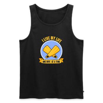Tauchen Taucher Schnorcheln Sporttaucher - Männer Premium Bio Tank Top - Schwarz - Vorne - Michal (187cm)